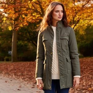 KRISTEN BLAKE Olive Green Utility Jacket